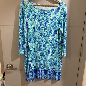 Lilly Pulitzer Blue and Green Patterned Dress